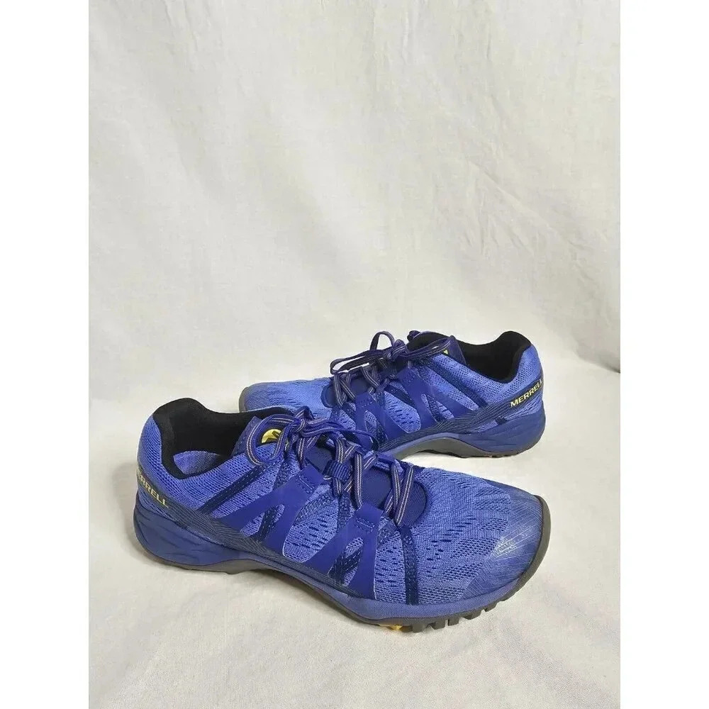 Merrell Women's Siren Hex Q2 Hiking Trail Shoes Blue Lace Up Mesh Size 8